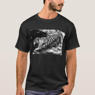 Schwarz-Weiß-Tiger T-Shirt