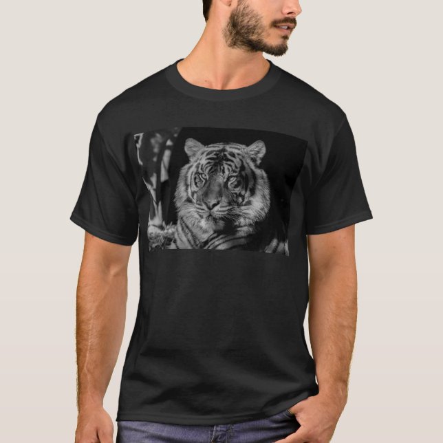Schwarz-Weiß-Tiger T-Shirt (Vorderseite)