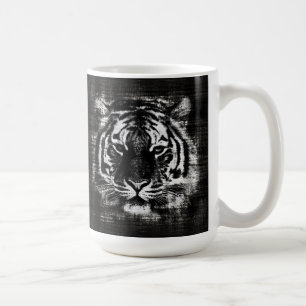 Schwarz-Weiß-Tiger-Vintage-Tasse Tasse
