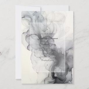 Schwarz-Weiß-Tinte Einladung