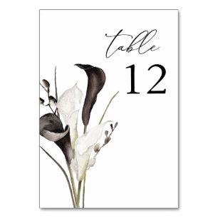 Schwarz-Weiß-Tischnummer Tischnummer