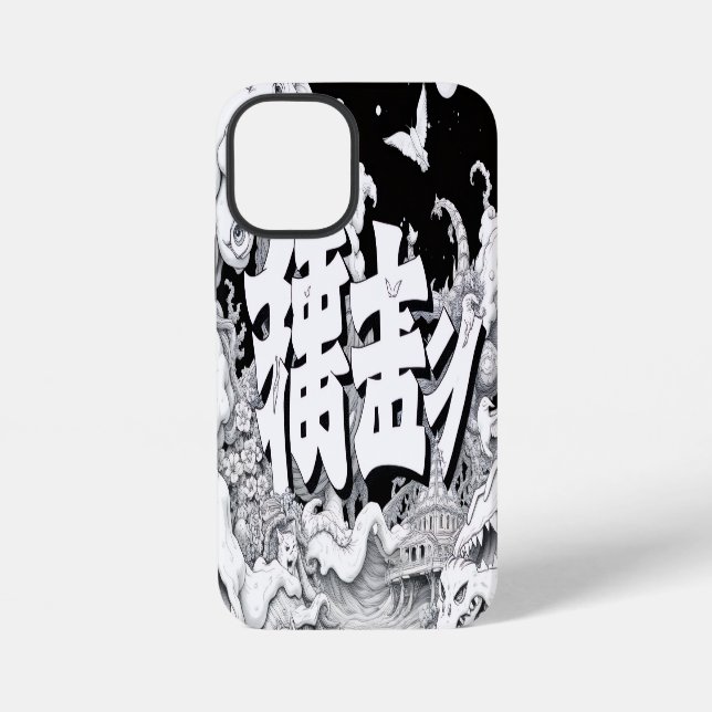 Schwarz-Weiß-Tokio iPhone Hülle (Rückseite)