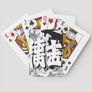 Schwarz-Weiß-Tokio Spielkarten