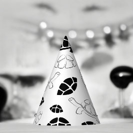 Schwarz-Weiß-Tortoise Partyhütchen