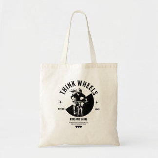 Schwarz-Weiß Tote Tasche für Fahrradfahrer