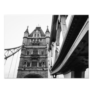 Schwarz-Weiß-Tower Bridge-Foto Fotodruck