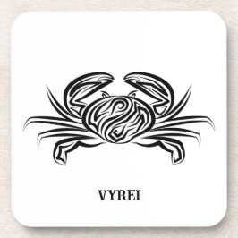 Schwarz-Weiß-Tribal-Krabbe Getränkeuntersetzer