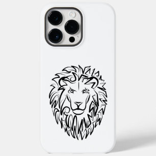 Schwarz-Weiß-Tribal-Lion Case-Mate iPhone 14 Pro Max Hülle