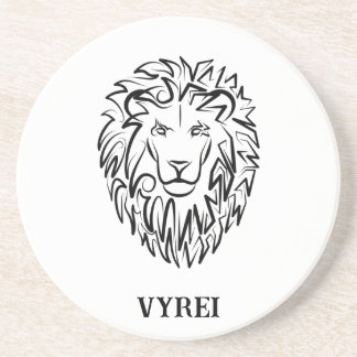 Schwarz-Weiß-Tribal-Lion Getränkeuntersetzer