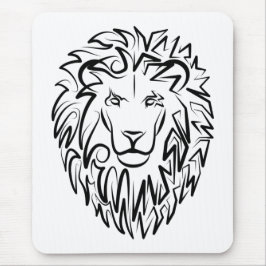 Schwarz-Weiß-Tribal-Lion Mousepad
