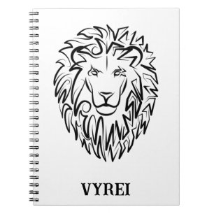 Schwarz-Weiß-Tribal-Lion Notizblock