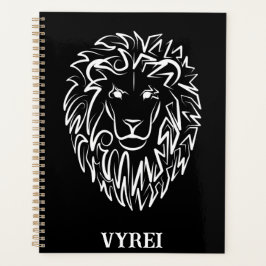 Schwarz-Weiß-Tribal-Lion Planer