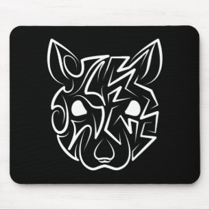 Schwarz-Weiß-Tribal Mousepad