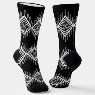 Schwarz-Weiß-Tribal Socken