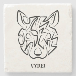 Schwarz-Weiß-Tribal Steinuntersetzer