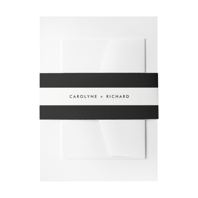 Schwarz/Weiß | Trinken und Verheiratet sein Einladungsbanderole (Vorderseite Beispiel)