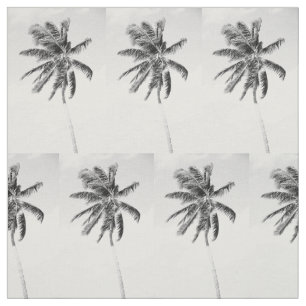 Schwarz-Weiß-Tropenpalme Sommer-Foto Stoff
