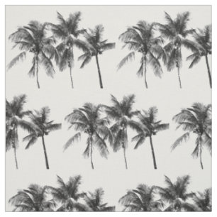 Schwarz-Weiß Tropenpalme Sommer modern Stoff
