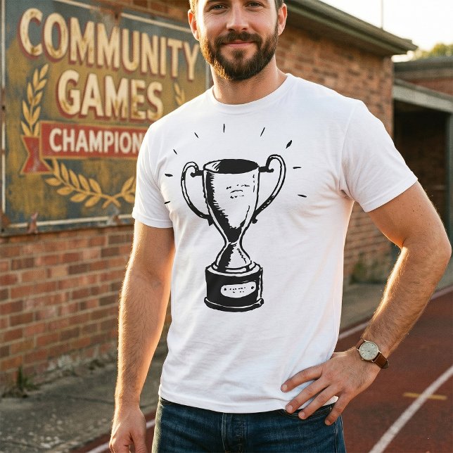 Schwarz-Weiß-Trophäen T-Shirt (Von Creator hochgeladen)