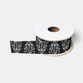 Schwarz-Weiß Tulpe Eulenfischadler HS Grosgrainban Ripsband