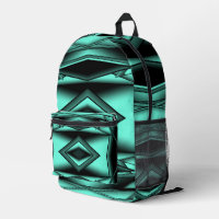 Schwarz-weiß Türkis Ombre Moderne Abstrakte Kunst