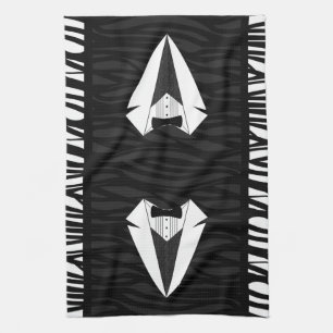 Schwarz/Weiß-Tuxedo Küchentuch