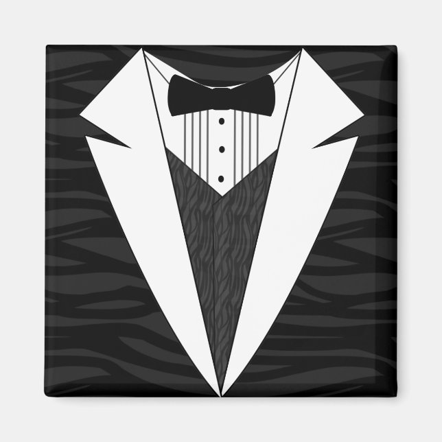 Schwarz/Weiß-Tuxedo Magnet (Vorne)