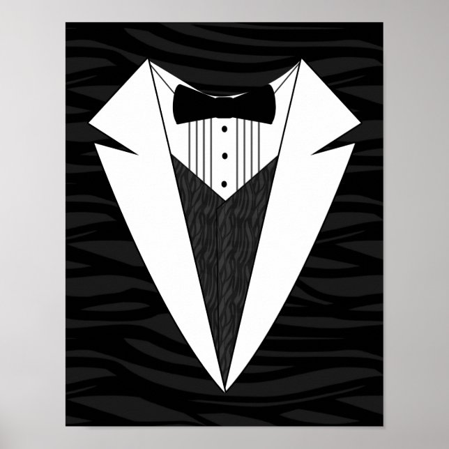 Schwarz/Weiß-Tuxedo Poster (Vorne)