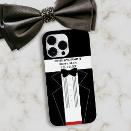 Schwarz-Weiß-Tuxedo-Trauzeuge Hochzeitsgeschenk Case-Mate iPhone Hülle