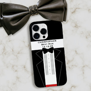 Schwarz-Weiß-Tuxedo-Trauzeuge Hochzeitsgeschenk Case-Mate iPhone Hülle