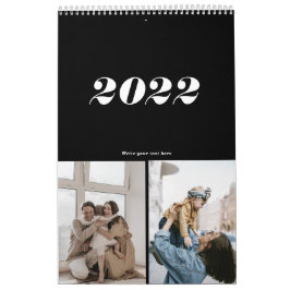 Schwarz-Weiß-Typografie Kalender