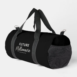 Schwarz-Weiß-Typografie Saubere Moderne Motivation Duffle Bag