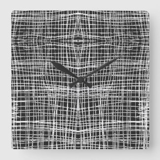 Schwarz-Weiß-Uhr Quadratische Wanduhr
