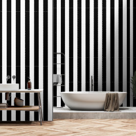 Schwarz-Weiß-Ultra-Weiß-Streifen mit 4 Zoll Tapete