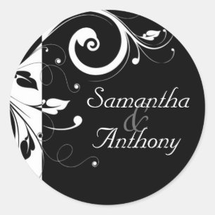 Schwarz + Weiß Umlaufdrehung Umschlag Aufkleber