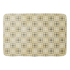 Schwarz, Weiß und Gelb Gelb Gelb Gelbtes Muster Badematte