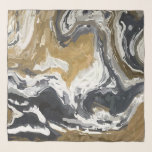 Schwarz, Weiß und Gold Abstrakt Schal<br><div class="desc">Schwarz,  Weiß und Gold-Marmor-Design mit 2 Schärfstiften. Von celeste@khoncepts.com</div>
