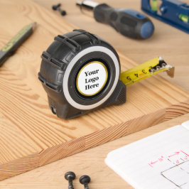 Schwarz, Weiß und Gold Ihr Logo hier Vorlage Maßband