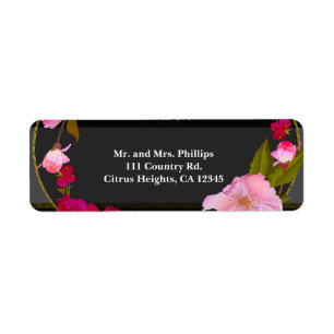 Schwarz Weiß und Gold Moderne Florale Chic Glamour