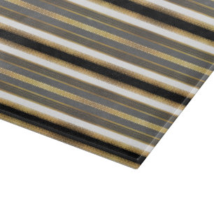 Schwarz-, Weiß- und Gold Spitzenglas-Schneideboard Schneidebrett