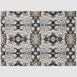 Schwarz-weiß- und Goldflorentapier Seidenpapier