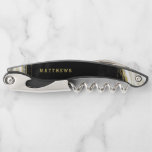 Schwarz-weiß- und Goldgeode-Agate-Hochzeitmonograp Kellnermesser<br><div class="desc">Schwarz-weiß & Gold Geode Agate Marble mit glänzenden Goldfolienakzenten und modernem,  gebürstetem Schriftart. Onyx Black,  Dark Gray und White Stone Look,  ist luxuriös und modern für Ihre Hochzeit - Personalisierte Wedding Monogram Newlywed Keepake Corkschraube! ~ Karo mein Shop zu sehen,  die gesamte Hochzeitssuite für dieses Design!</div>