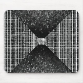 Schwarz, Weiß und Grau-Karo Mousepad