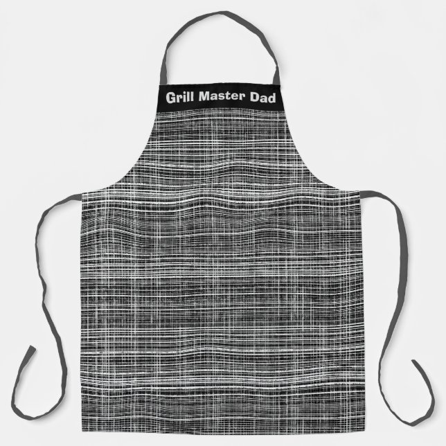 Schwarz, Weiß und Grau-Karo Schürze (Vorderseite)