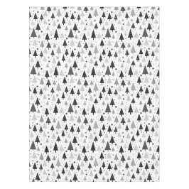 Schwarz, Weiß und Grau Weihnachtsbaummuster Tischdecke