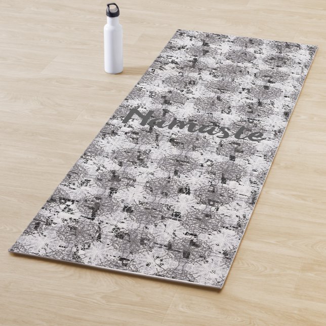Schwarz, Weiß und Grau Yogamatte (Beispiel)