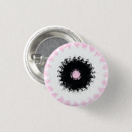 Schwarz-, Weiß- und Rosatöhre Abstrakt Button