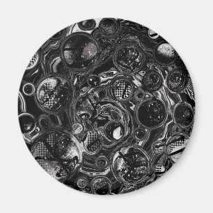 Schwarz-Weiß-Unendlichkeit Magnet