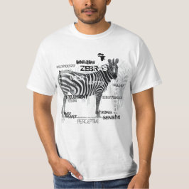 Schwarz-Weiß-Unique-Zebras-Typografie T-Shirt