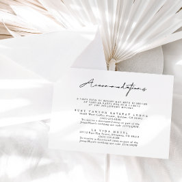 Schwarz-Weiß-Unterkunftskarte Begleitkarte